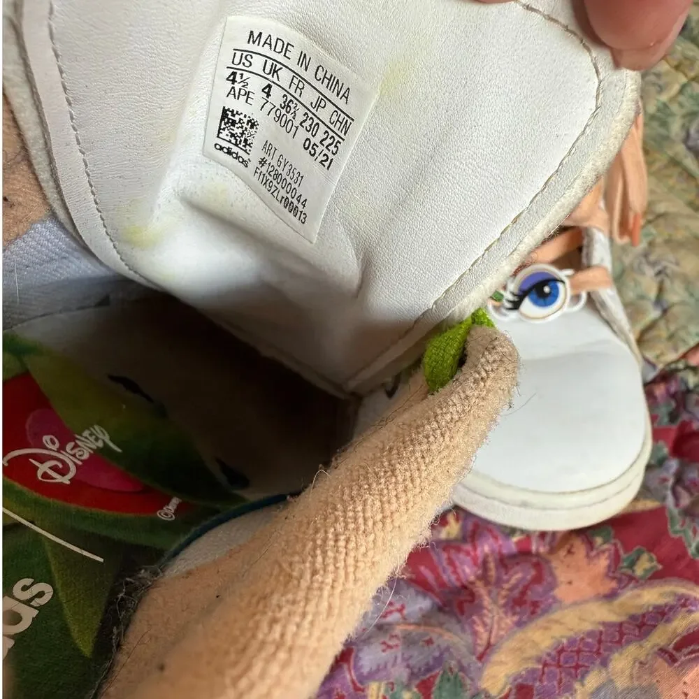 Adidas Stan Smith Disney Muppets Sneakers Kermit Piggy Size 4.5youth/6.5 women